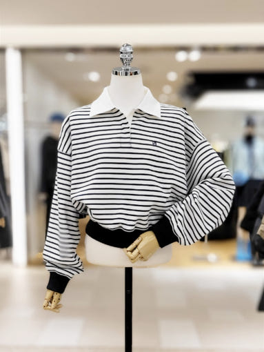 스트라이프 카라 티셔츠