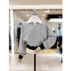 스트라이프 카라 티셔츠